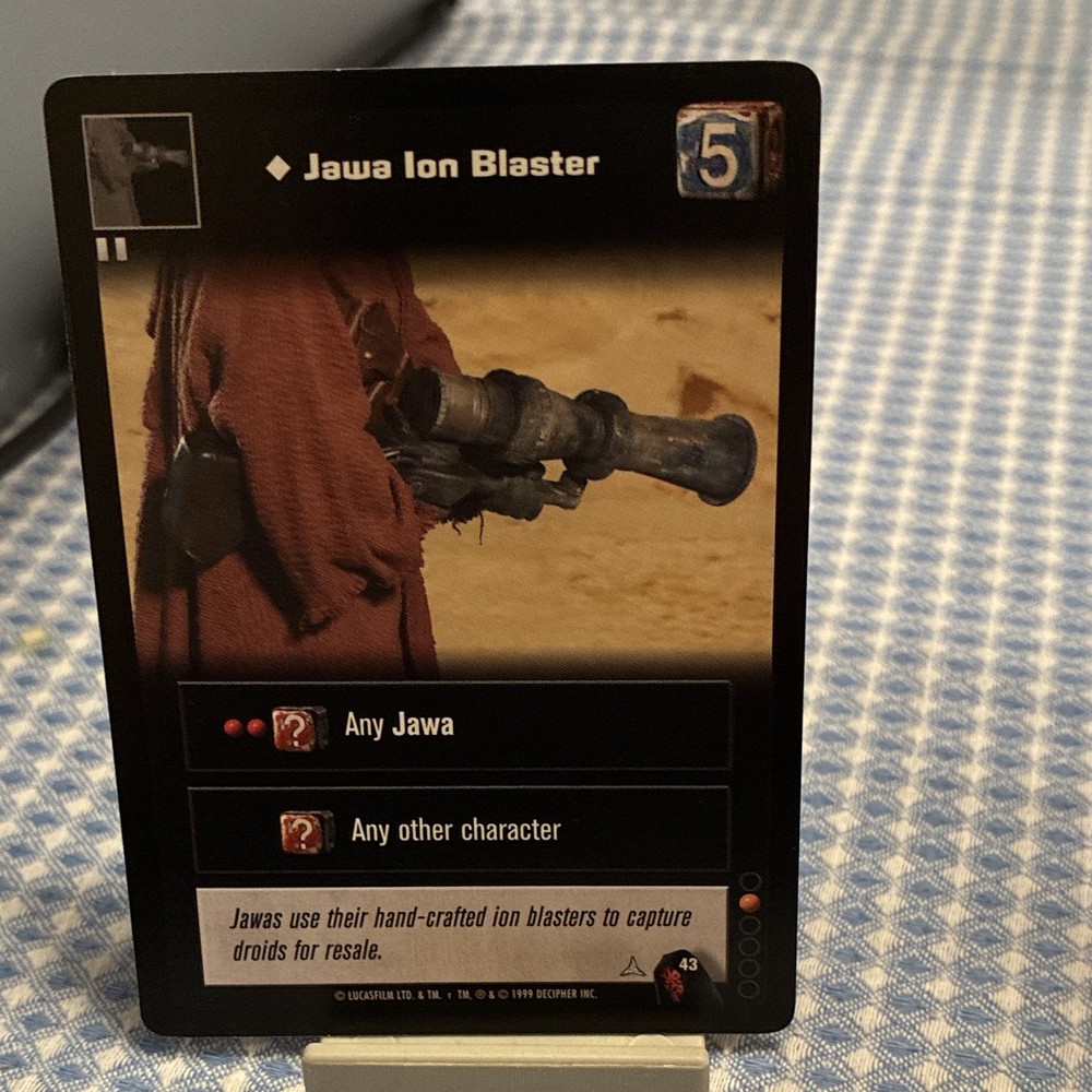 Decipher Star Wars Young Jedi CCG Jawa Ion Blaster Weapon #43 1999