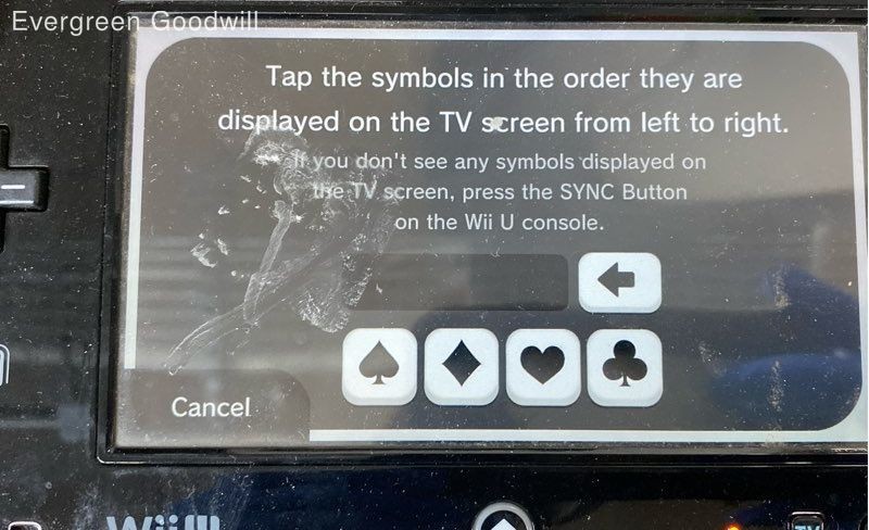 Nintendo Wii U Black GamePad WUP-010 Controller Console P/R