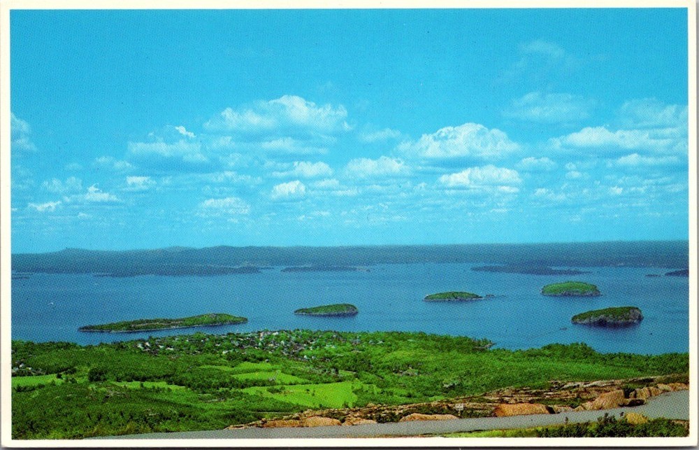 Cadillac Mountain Summit Acadia National Park Bar Harbor Maine Postcard-image