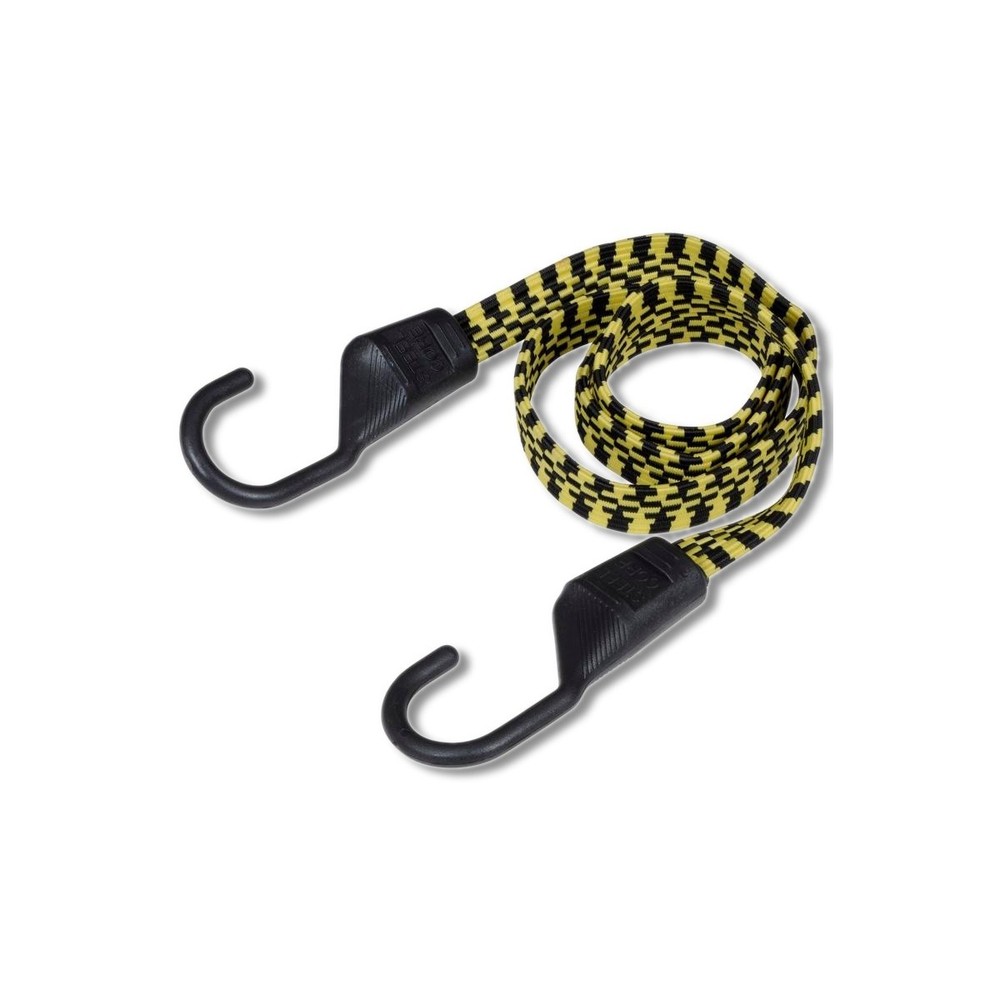 Keeper Black/Yellow Flat Bungee Cord 48 in X 0.14 in 06118
