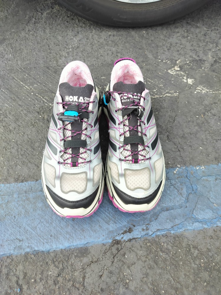 Hoka One One Women's mafate Speed Shoes Silver, Black, Sz 7.5. 20109-030GBLF.