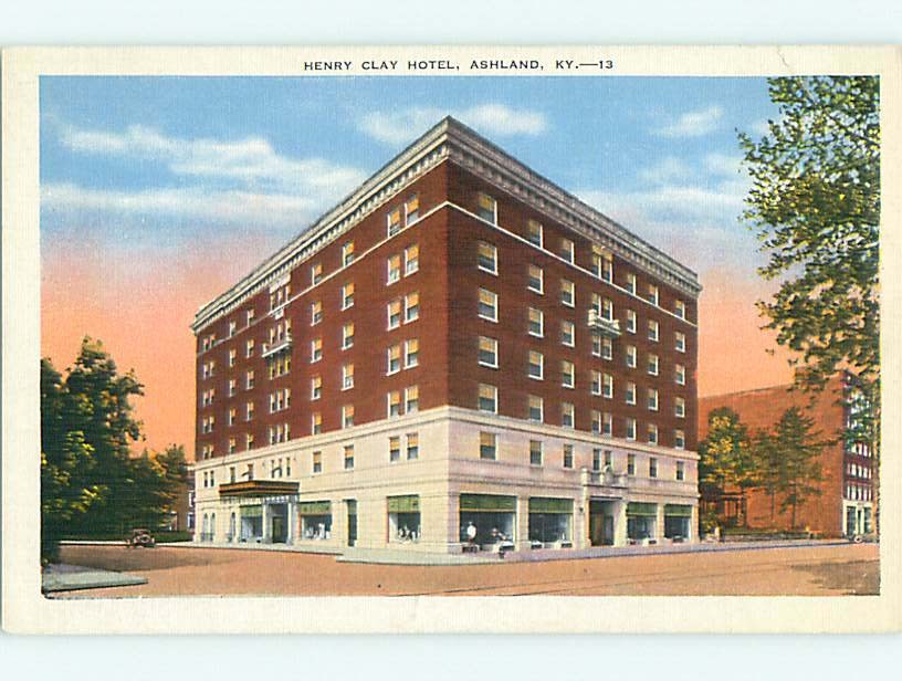 Unused Linen HENRY CLAY HOTEL Ashland Kentucky KY t0362@