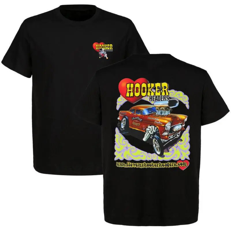 Hooker Headers Classic Drag Racing T-Shirt ? Vintage Hot Rod Graphic Tee