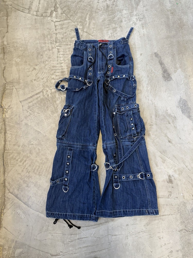 XS Tripp NYC Y2K Grunge Women's Rave Style Jeans Straps Bondage Pants