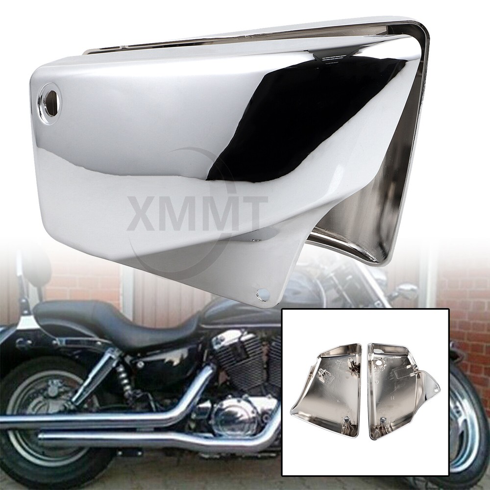 US Chrome Side Battery Cover For Honda Shadow ACE Aero Sabre Spirit VT1100 99-08-image