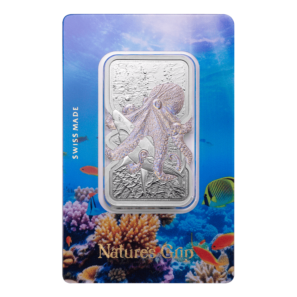 2025 Niue Giant Pacific Octopus 1 oz Proof Silver Bar