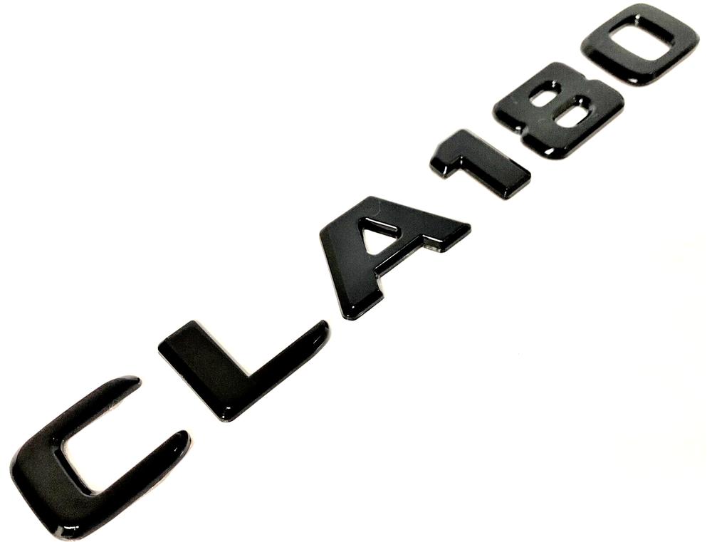GLOSS BLACK CLA180 FOR MERCEDES REAR TRUNK EMBLEM BADGE NAMEPLATE DECAL LETTERS