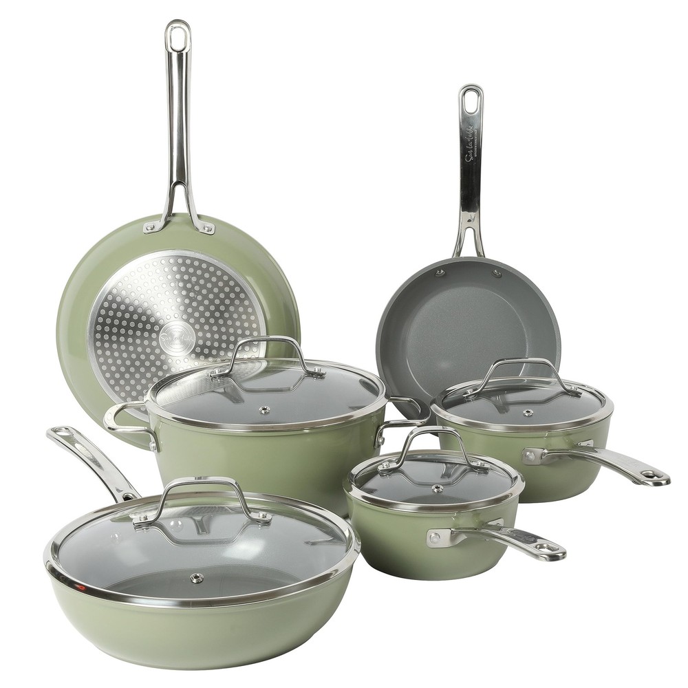 10-Piece PFA-Free Non-Toxic Titanium Ceramic Nonstick Cookware Set