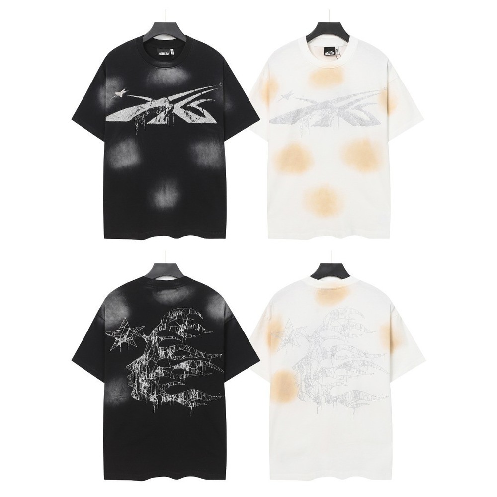 Men's Hellstar tee shirt White / Black Cotton NEW