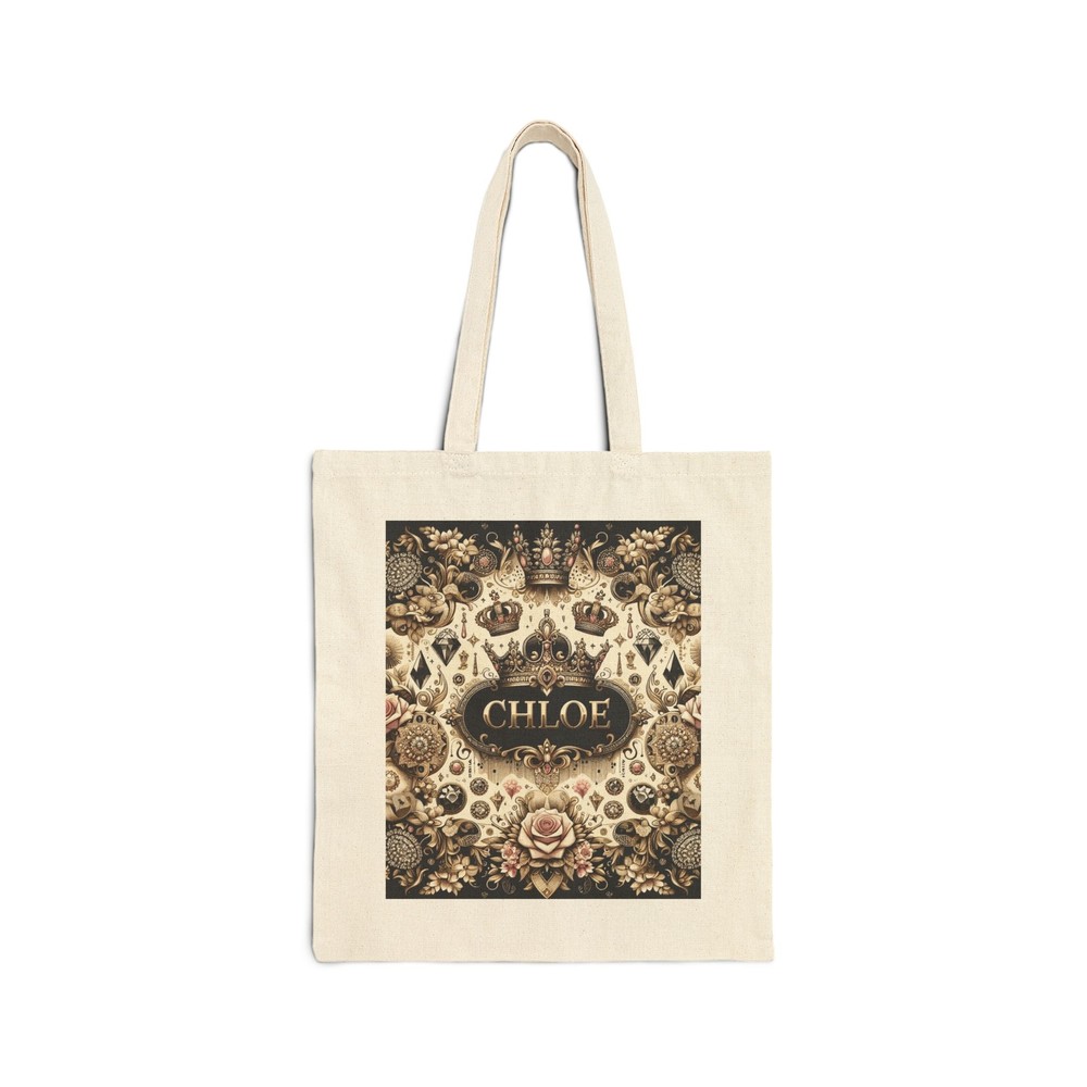 Personalized CHLOE Royalty Cotton Canvas Tote Bag Gift Idea