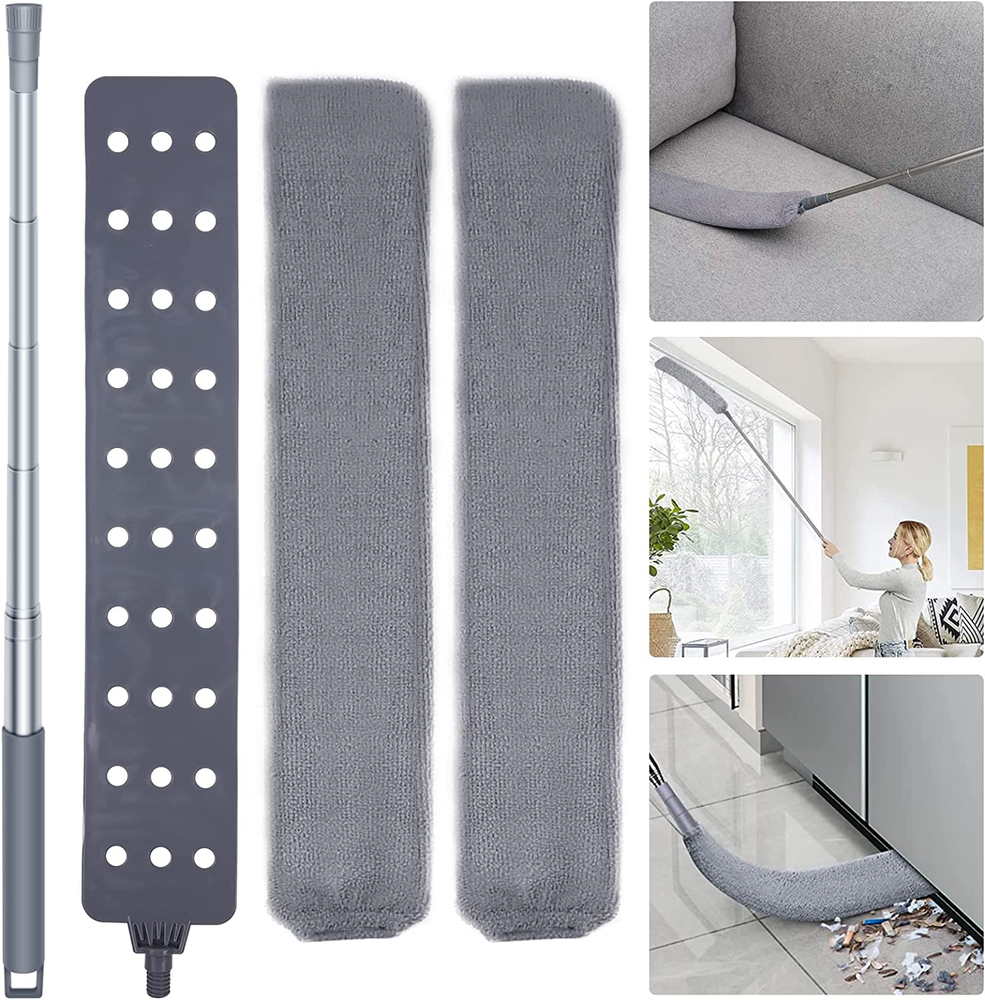Retractable Gap Dust Cleaner with 2 Microfiber Cloths for Hard-to-Reach Areas