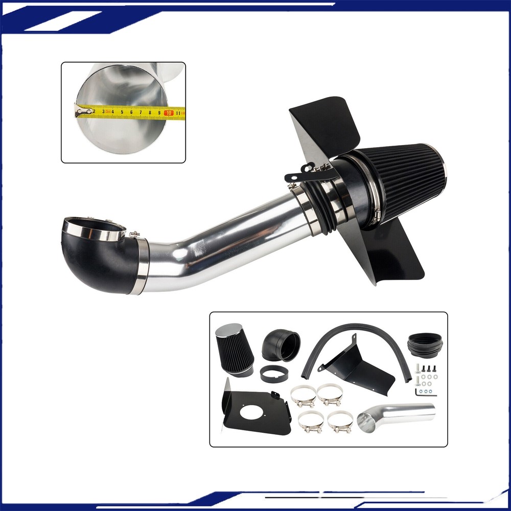 Cold Air Intake Kit +Heat Shield For Cadillac Escalade 2007-08 6.2L V8 Black