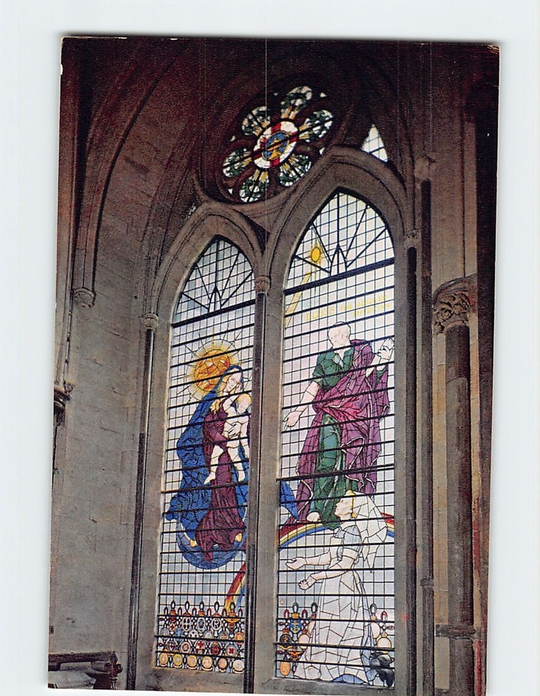 Postcard Memorial Window in the Nurses Chapel Westminster Abbey London England