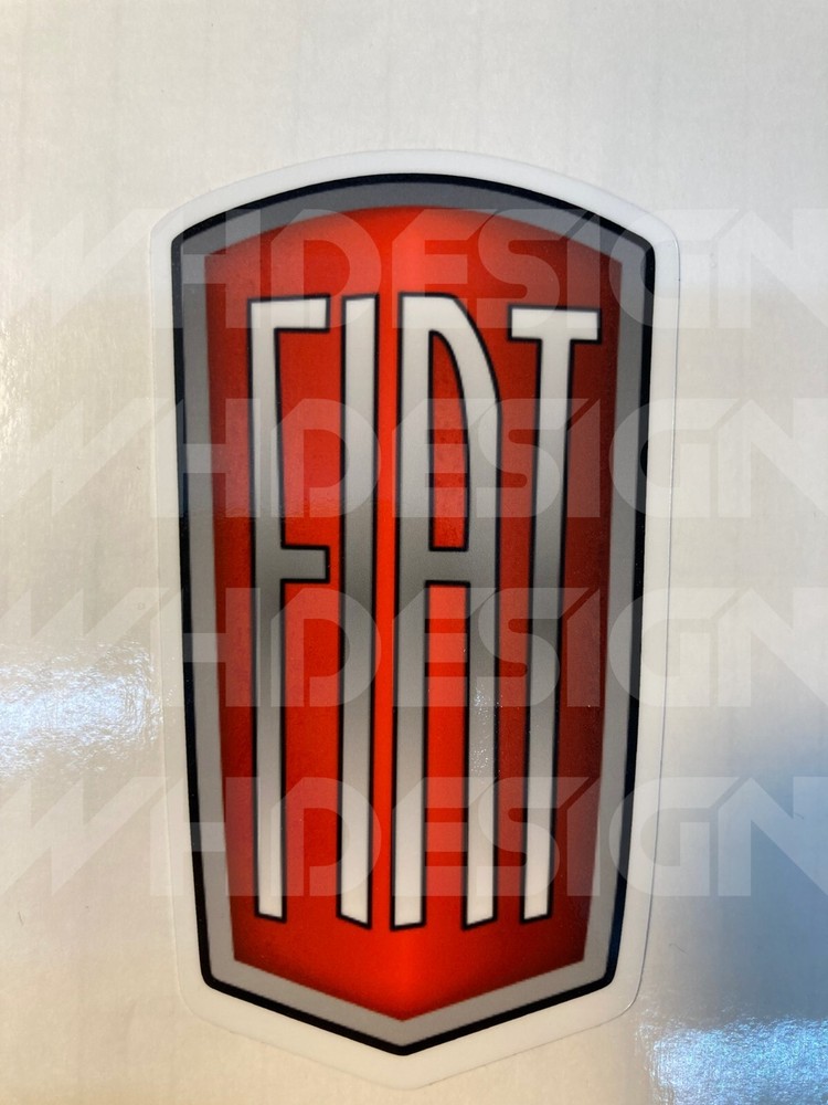 Vintage Fiat classic car restoration tool box sticker