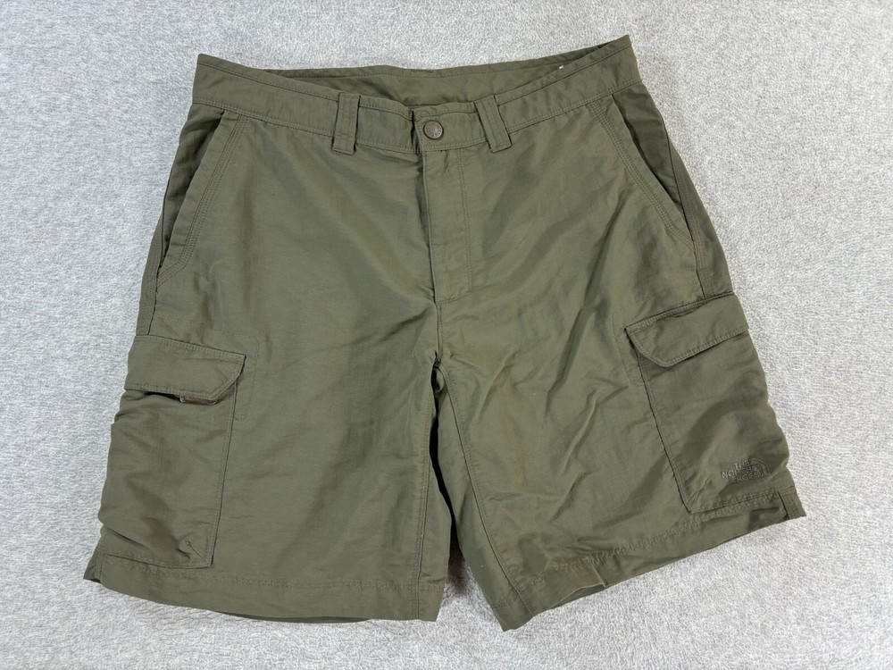 Men's The North Face Green Nylon Cargo Hiking Shorts 9