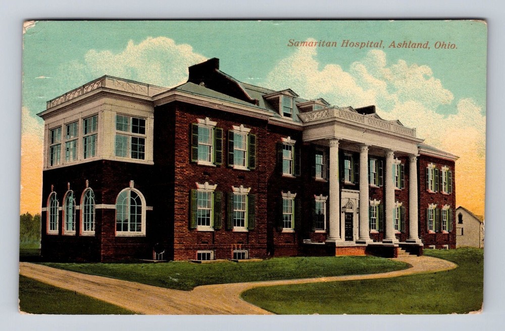Ashland OH-Ohio, Samaritan Hospital, Antique, Vintage Souvenir Postcard