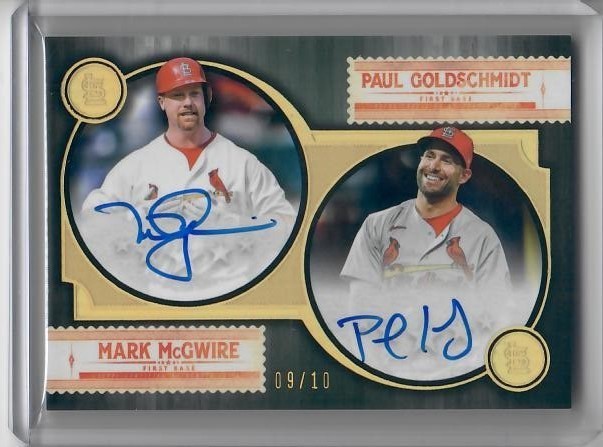 2022 Topps Five Star Paul Goldschmidt & Mark Mcgwire Dual Autograph 9/10 SP