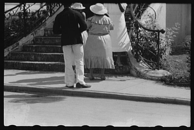 Photo:Christiansted St Croix Virgin Islands 1940s Farm Security at Stairs