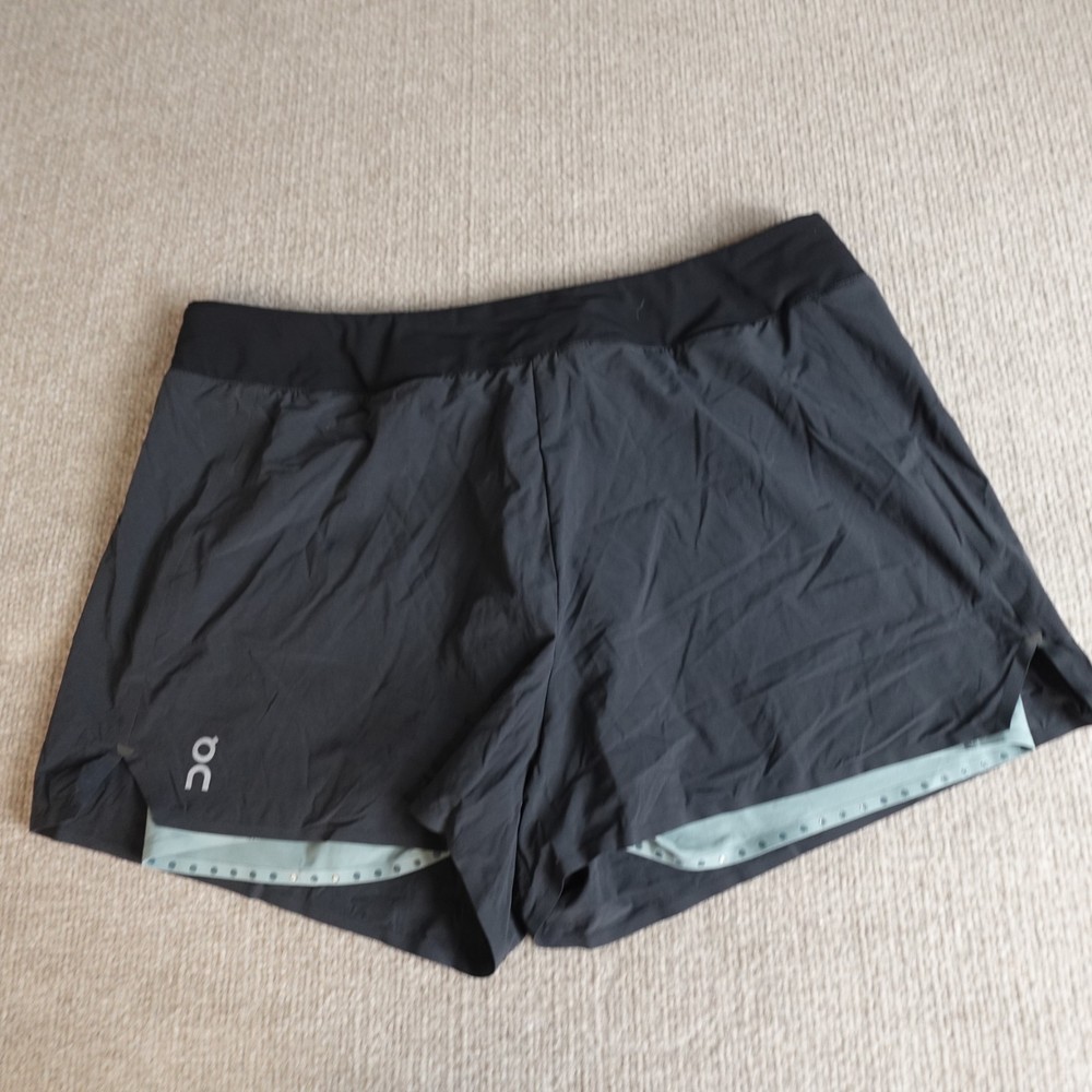 On Cloud Womens Shorts Large Black Drawstring Lined