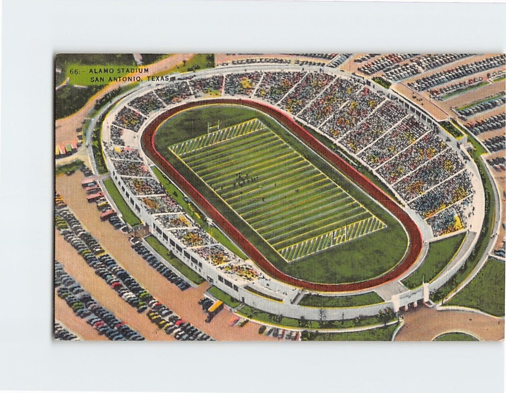 Postcard Alamo Stadium San Antonio Texas USA