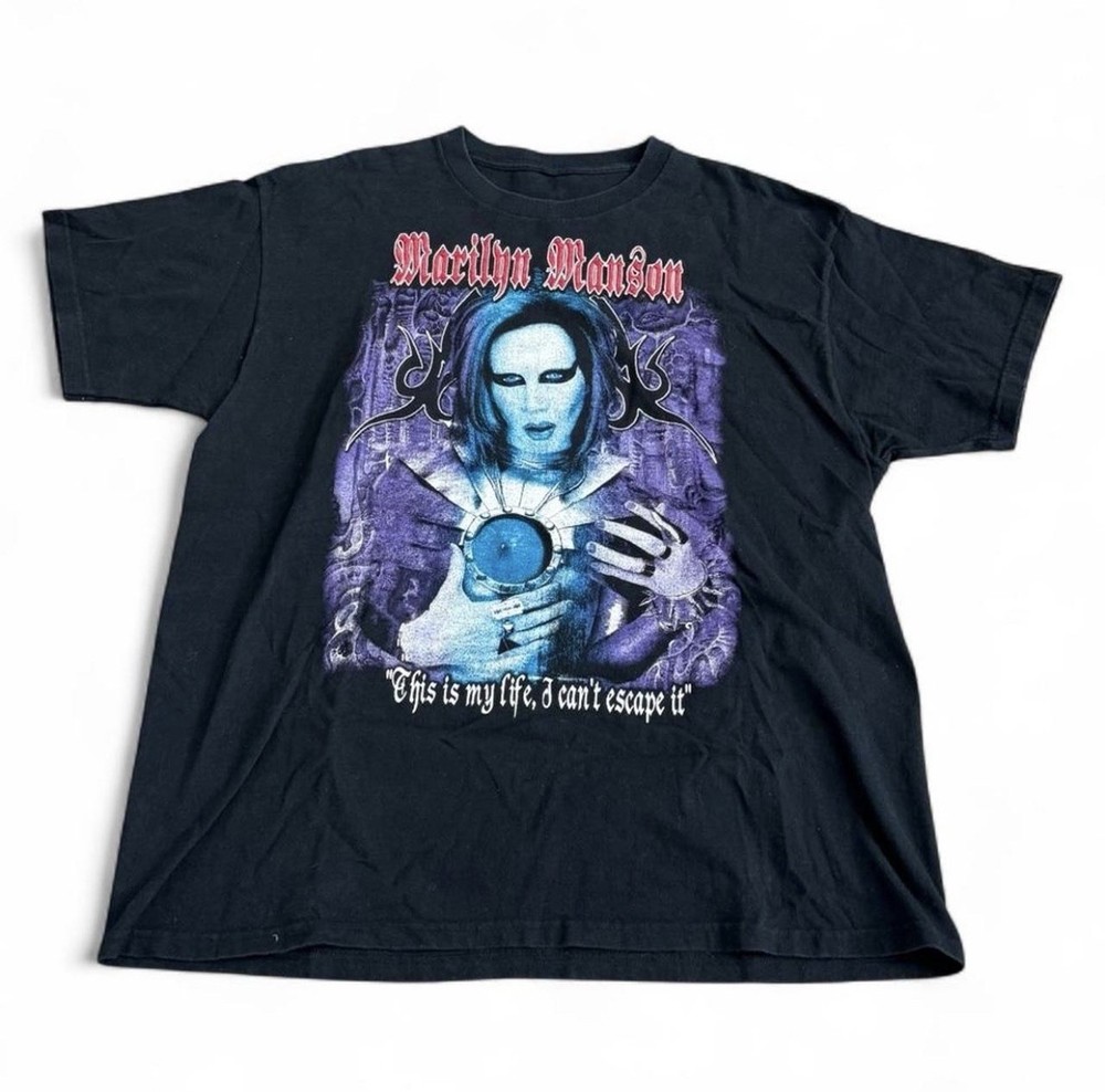 RARE Marilyn Manson 3D Stitch Tee XL Shirt