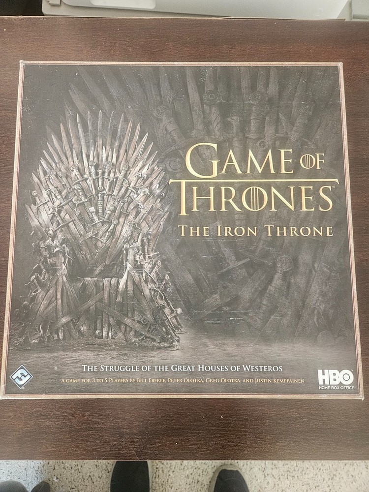 Game of Thrones The Iron Throne Board Game HBO Fantasy Flight Complete