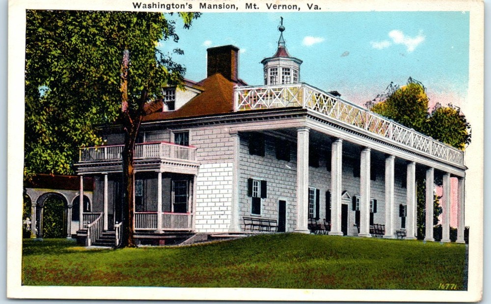 Postcard - Washington's Mansion, Mt. Vernon, Virginia