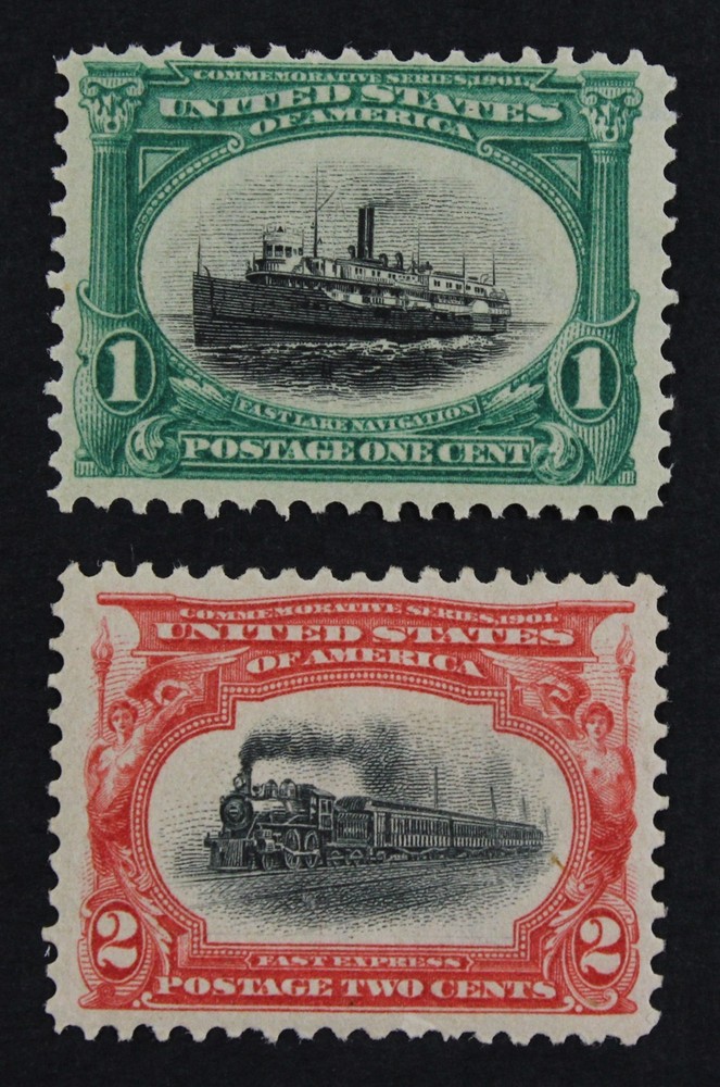 CKStamps: US Stamps Collection Scott#294 1c Mint NH OG #295 2c Mint H OG