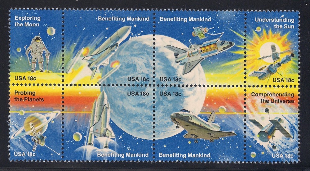 U.S. SPACE ACHIEVEMENTS 1970's-80's NASA - SET OF 8 U.S. STAMPS - MINT CONDITION