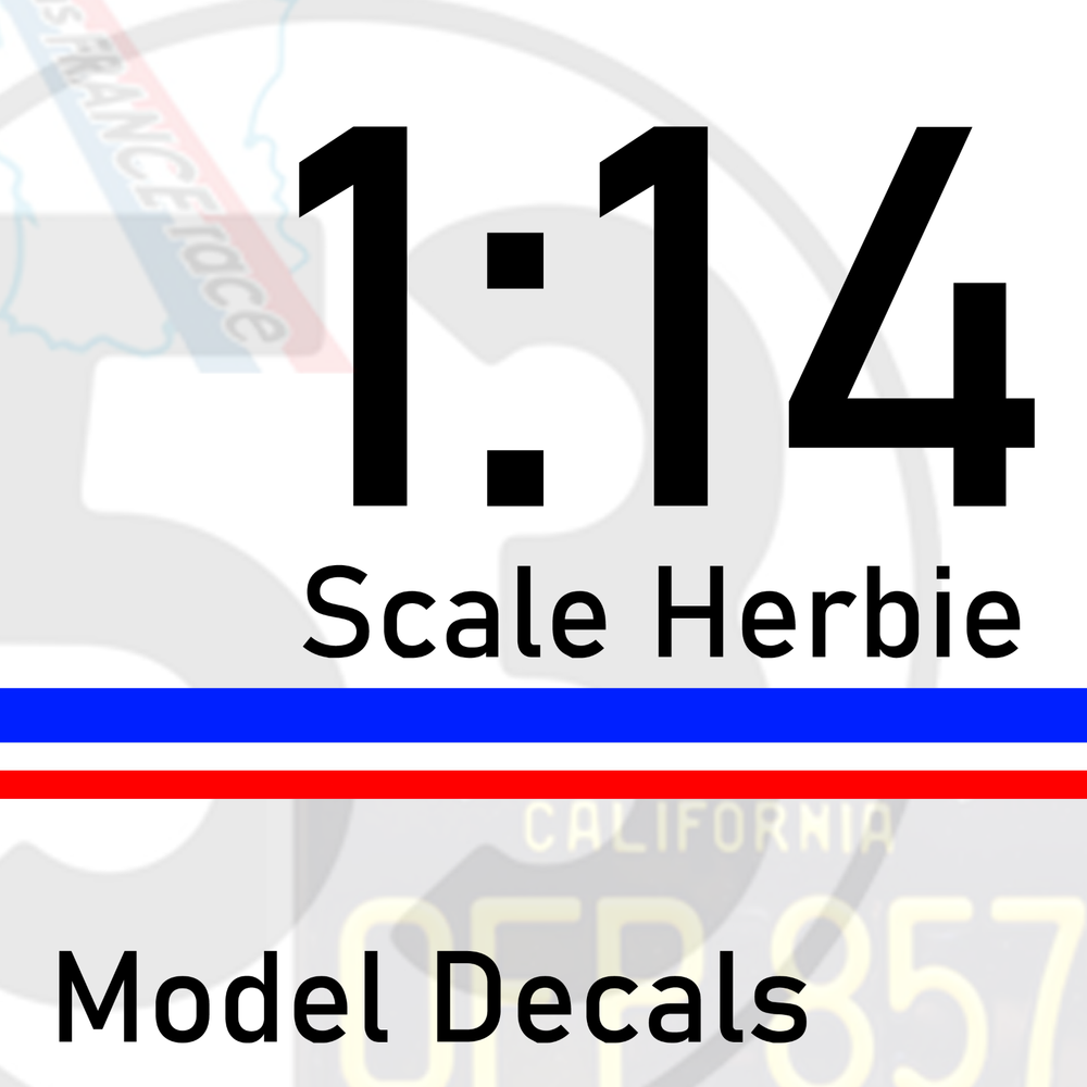 Accurate Herbie LOVE BUG 1/14 adhesive Sticker Decals Volkswagen Beetle-image
