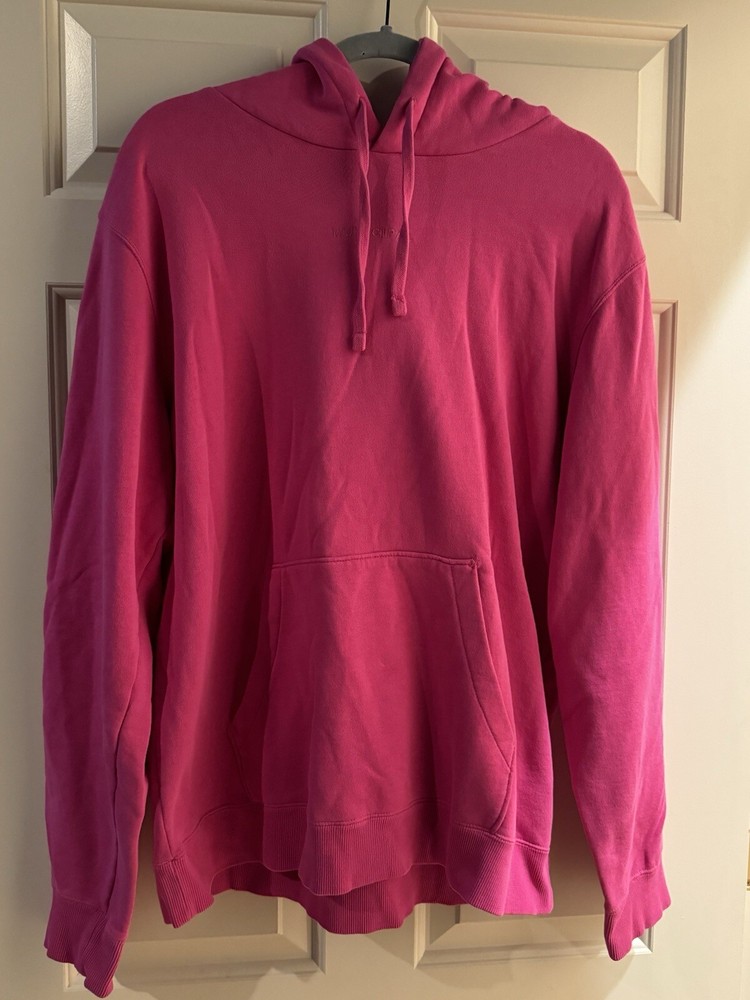 Municipal Sport Utility Gear Hooded Front Pocket Pink Cotton Blend Sweatshirt XL