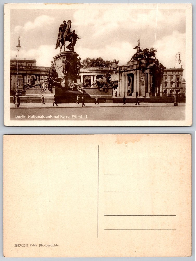 Berlin Nationaldenkmal Kaiser Wilhelm I Postcard