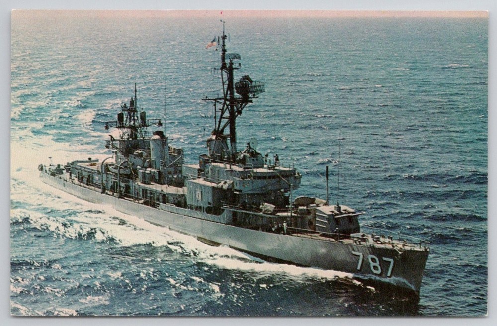 USS James E. Kyes DD-787 Destroyer Gearing Class US Navy Postcard