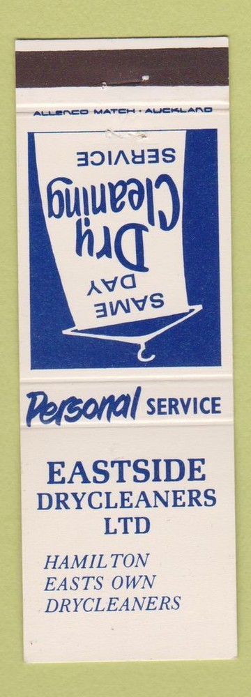 Matchbook Cover - Eastside Dry Cleaners Hamilton New Zealand