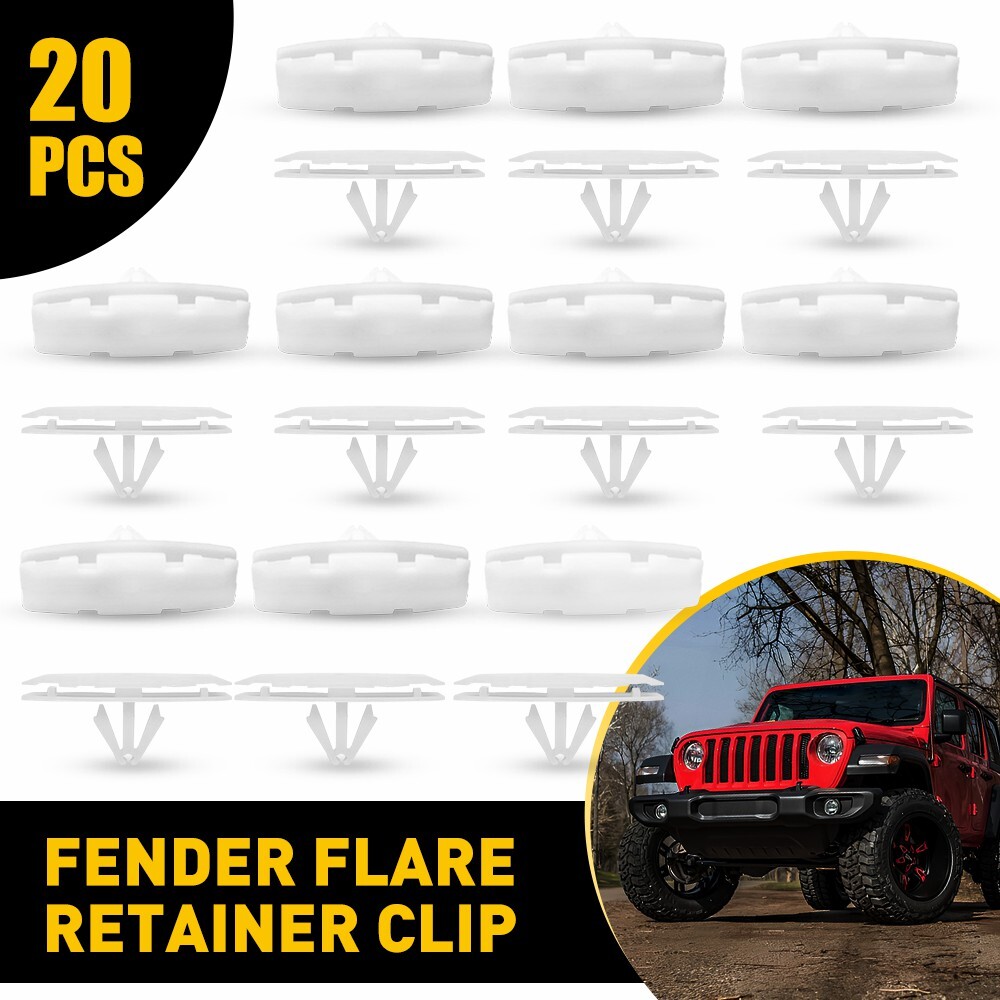 20pcs Fender Flare Clips for 18-20 Jeep Wrangler JL & Gladiator JT EPU