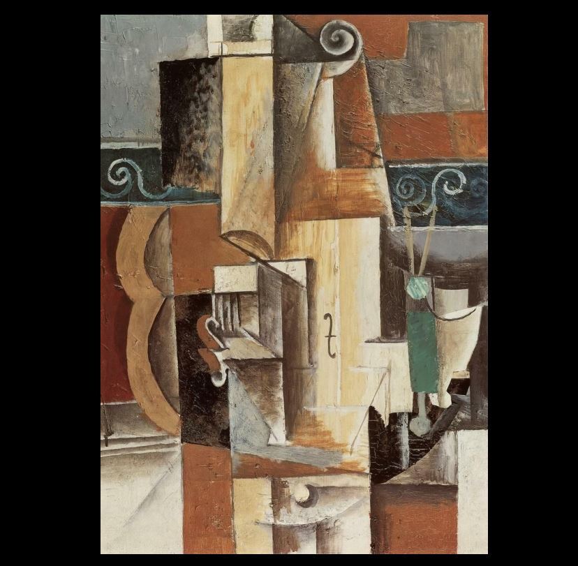 Pablo Picasso Violin and Guitar PHOTO Art Print of 1912 Painting, Music Decor