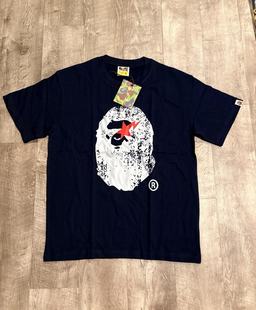 A Bathing Ape Men's Short Sleeve T-Shirt Blue, Size Medium