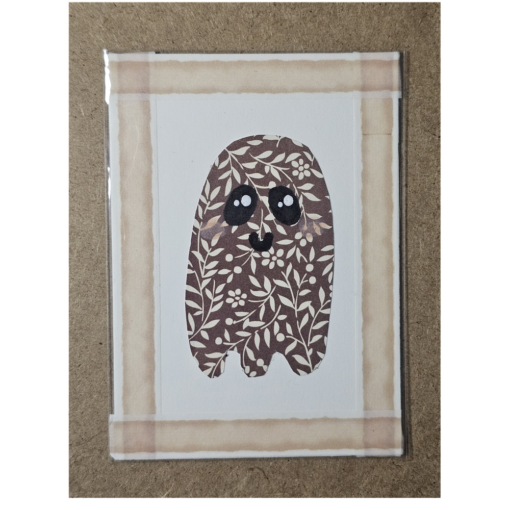 Flower Ghost ACEO | Original Mixed Media Art