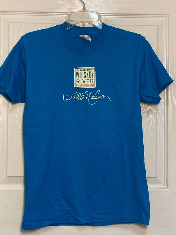 Willie Nelson Old Whiskey River Tee blue sze 2XL
