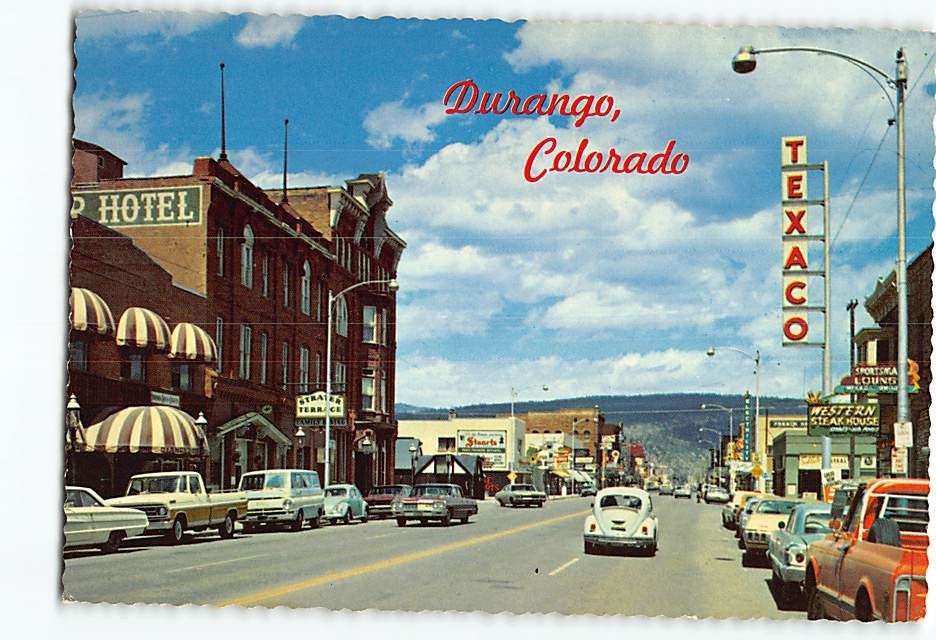 Postcard Main Street Durango Colorado USA