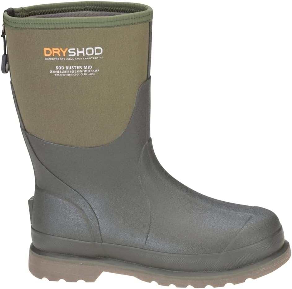 Men's Sod Buster Outdoor Garden Mid Boots for Work and Hiking  