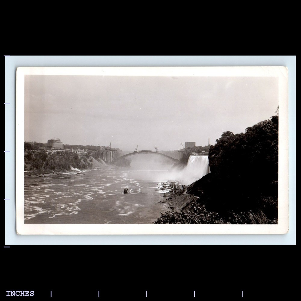 Old Vintage Photo NIAGARA FALLS WATERFALL BRIDGE CONSTRUCTION 1941