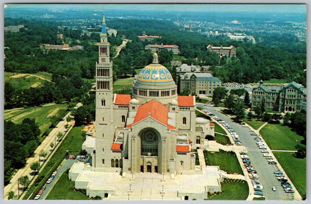 Vtg Postcard National Shrine Immaculate Washington, DC 1950s
