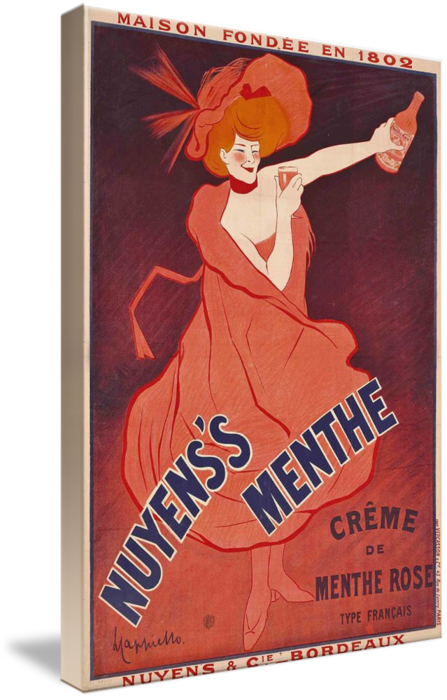 Canvas Art - Nuyens's Menthe Liqueur Vintage Advertisement,