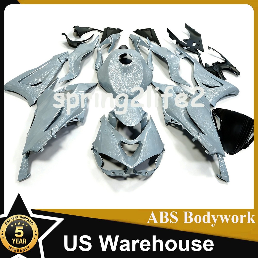 Gray Forged Carbon Fiber Fairing Body Kit+Tank For Kawasaki Ninja ZX6R 2024 2025