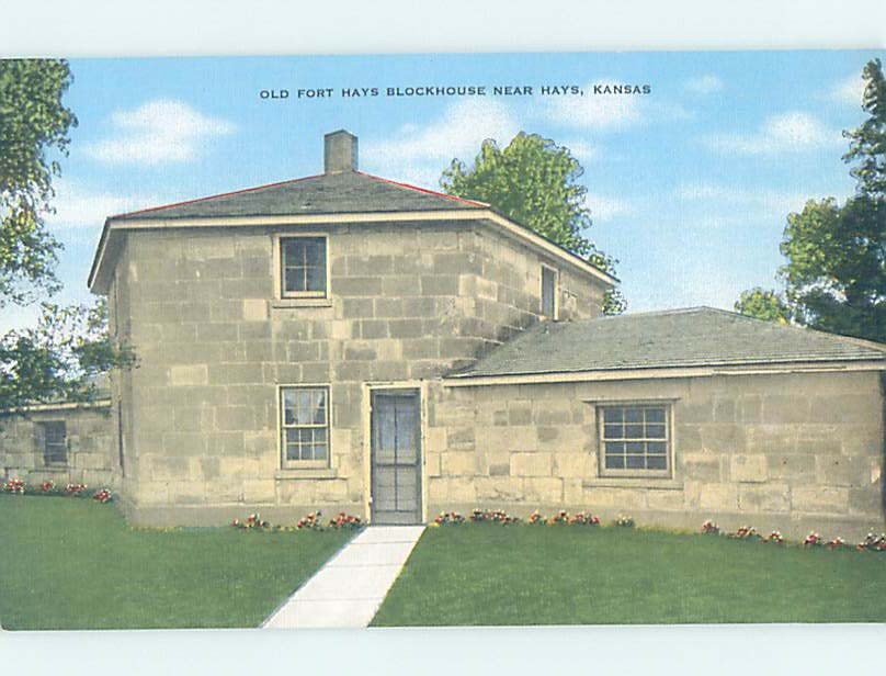 Linen MILITARY SCENE Hays Kansas KS m/09 AF8296