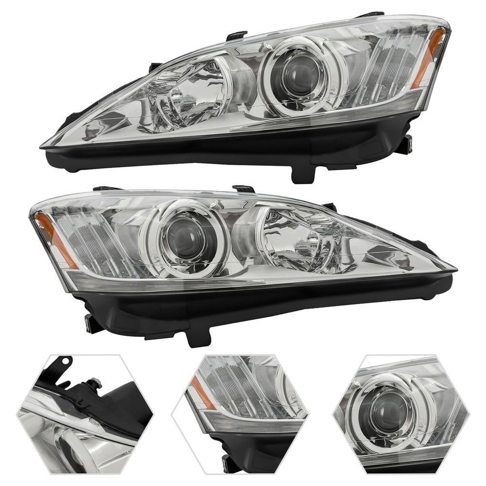 Left & Right Xenon Headlights HID Headlamps For Lexus ES350 2010 2011 2012