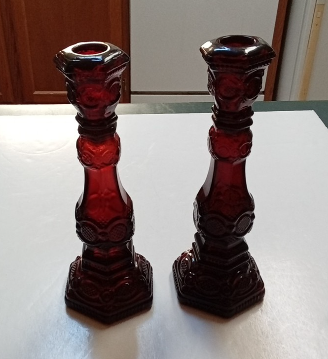 Vintage Avon 1876 Cape Cod Red Glass 8-3/4