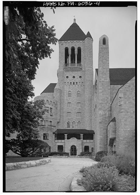 Glencairn Museum Philadelphia PA 1900s Stone Castle Tower Architecture