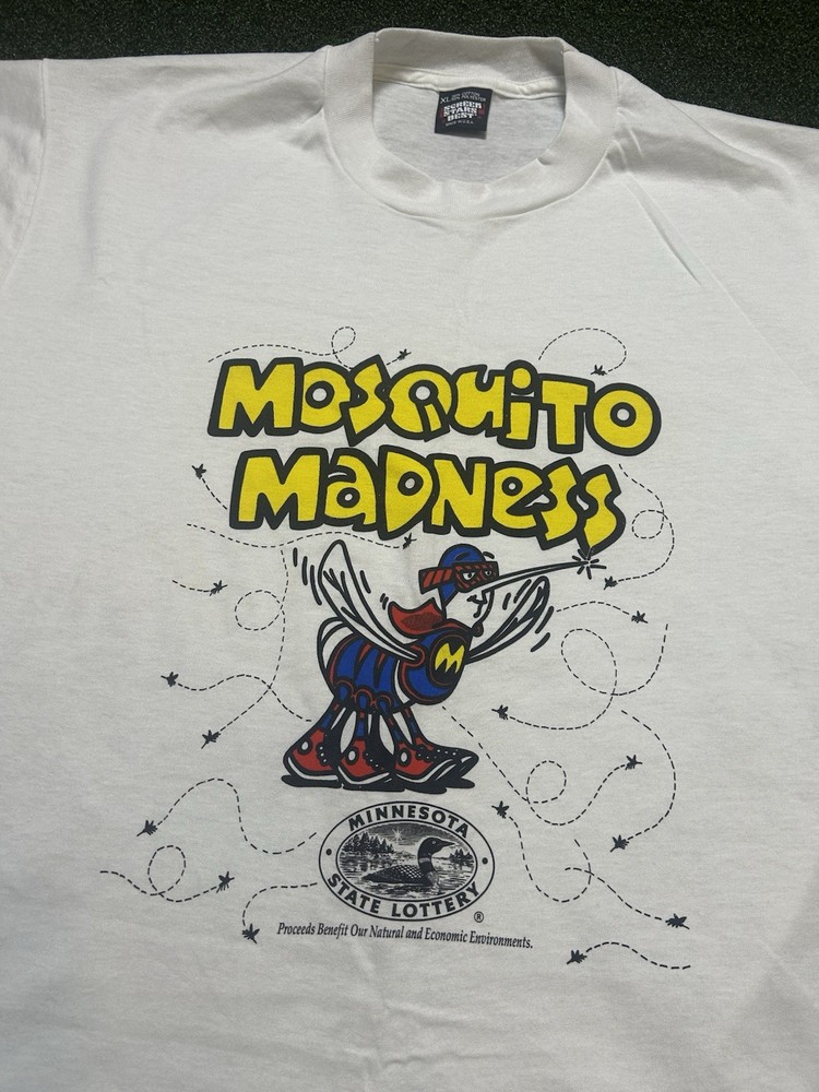 Vintage Graphic T-shirt Size XL Single Stitch Screen Stars Minnesota Lottery 90s